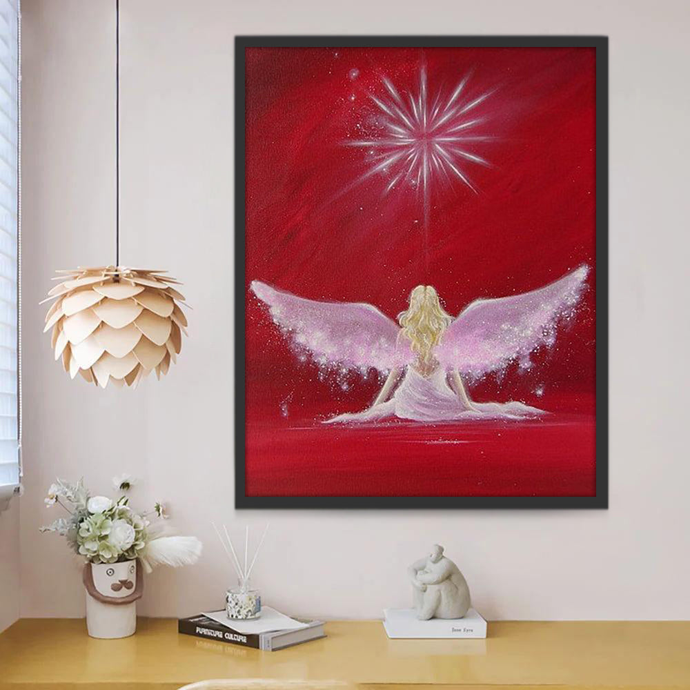 Mystieke Engel in Rood Universum Schilderen op Nummers