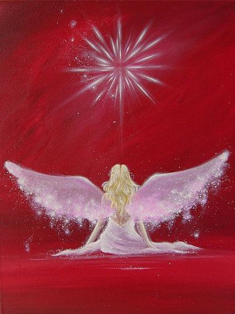 Mystieke Engel in Rood Universum Schilderen op Nummers