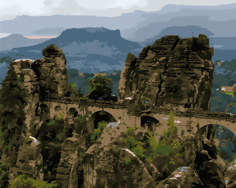 Nationaal Park Sächsische Schweiz Schilderen op Nummers