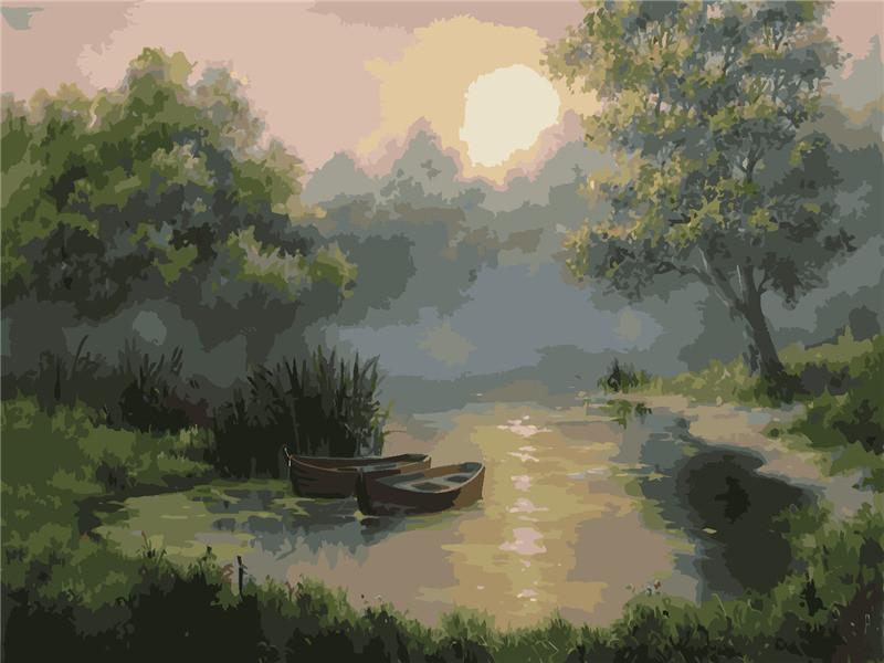 Natuur op Canvas Schilderen op Nummers