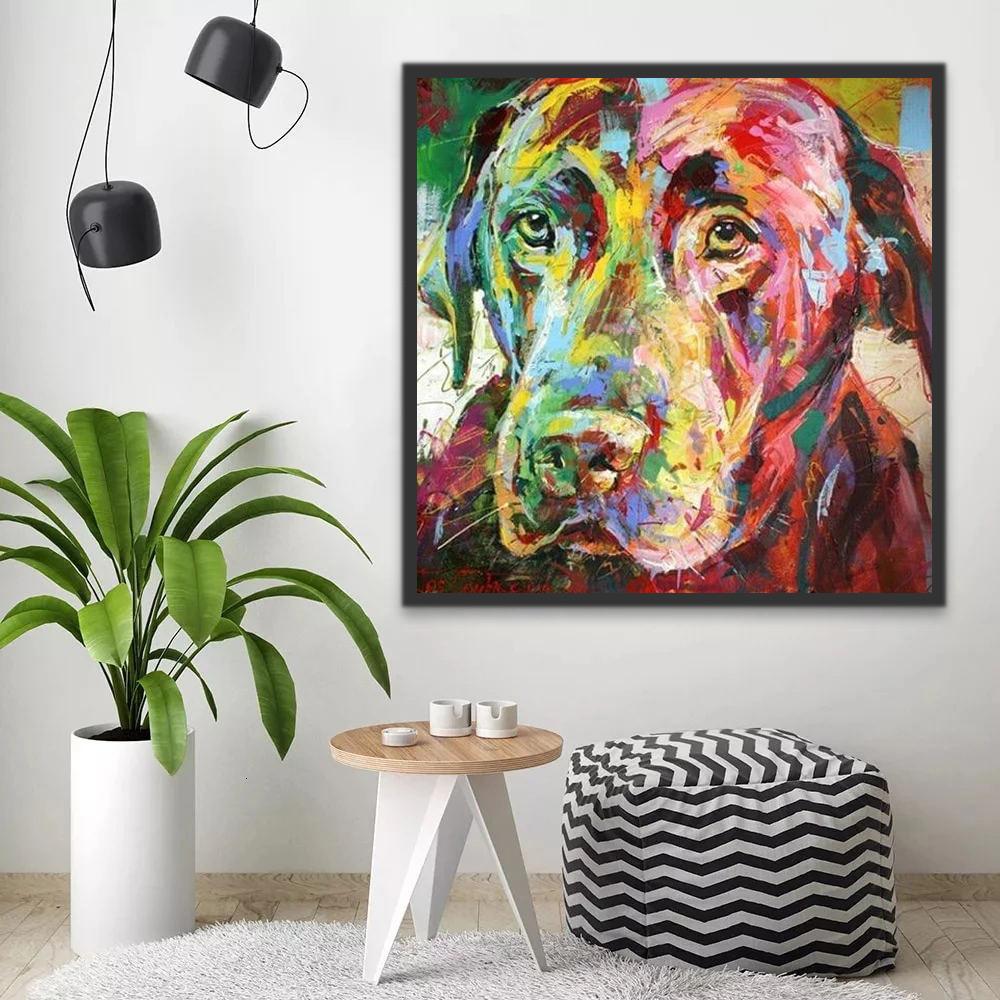 Olieverfschilderij Stijl Labrador Schilderen op Nummers
