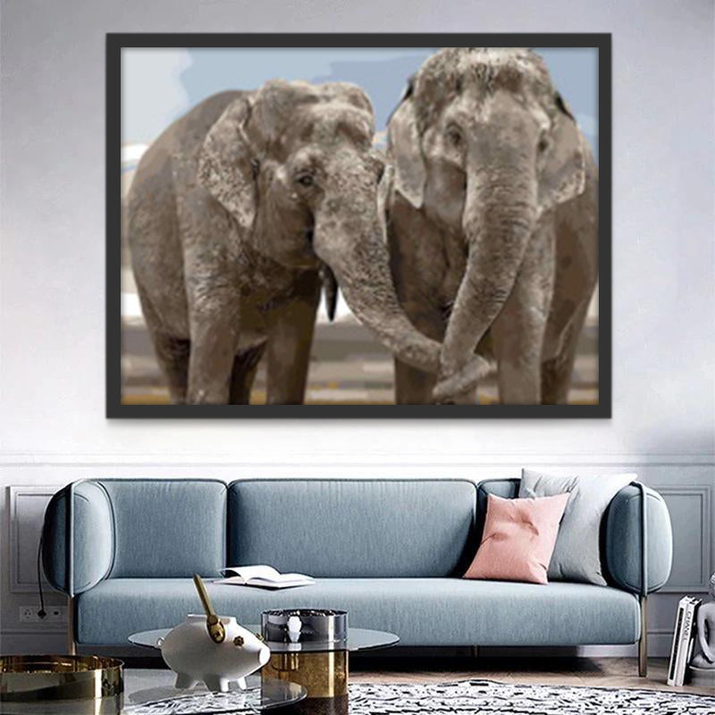 Olifant Paar Schilderen op Nummers