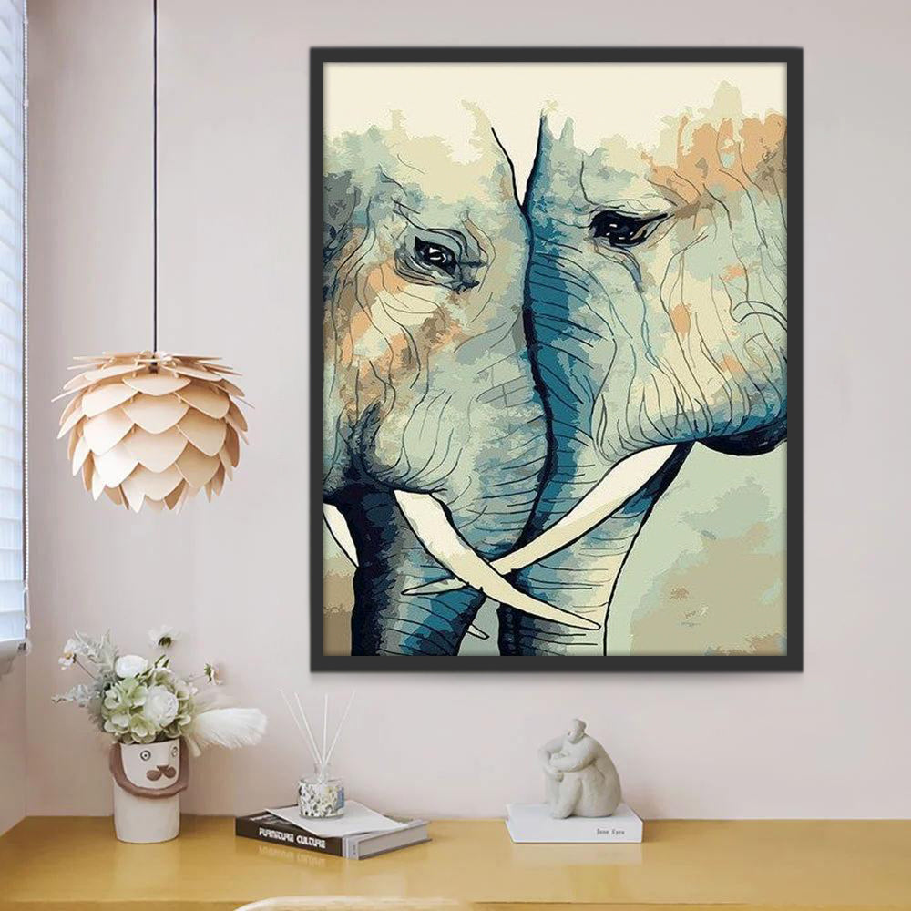 Olifant Paar Schilderen op Nummers