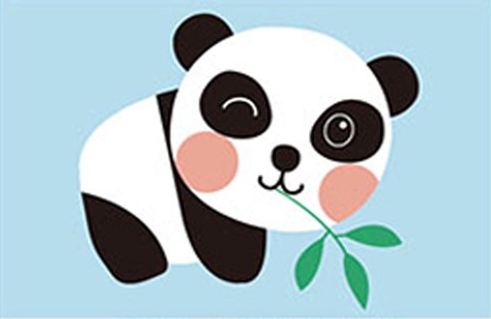 Ondeugende Cartoon Panda Schilderen op Nummers Kinderen