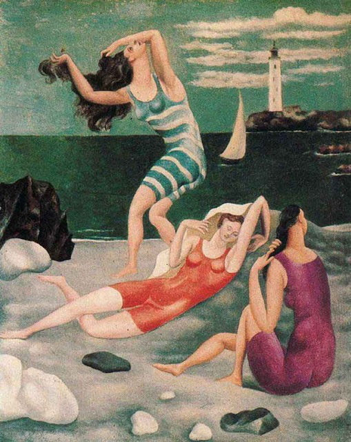 Ontspannen Vrouwen op het Zandstrand Schilderen op Nummers