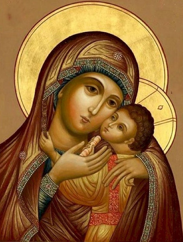 Onze Lieve Vrouw en Jezus Christendom Schilderen op Nummers