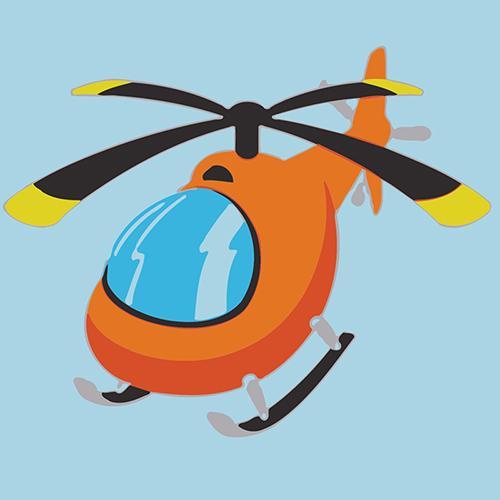 Oranje Helikopters Kinderen Schilderen op Nummers