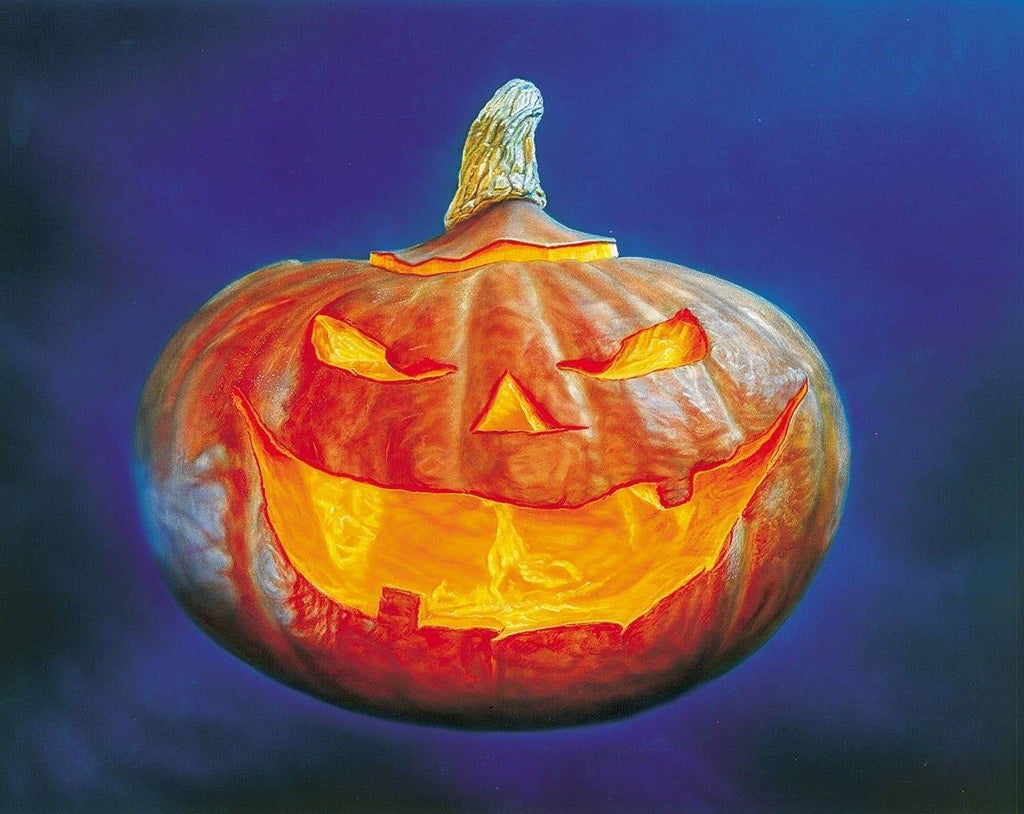 Oranje Jack-o'-lantern Schilderen op Nummers