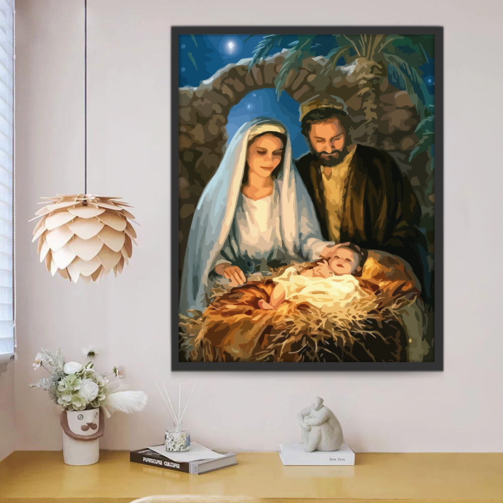 Ouders Kijken naar hun Kinderen Christendom Schilderen op Nummers