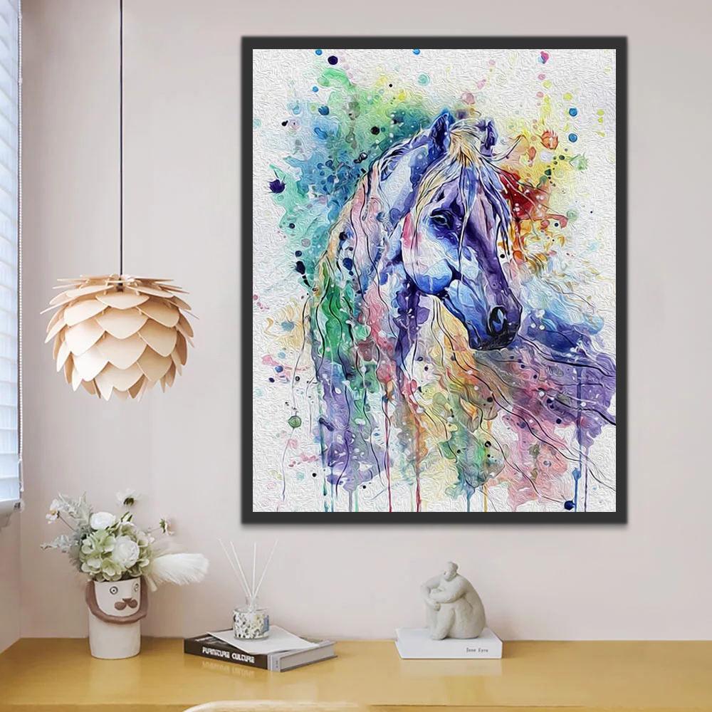 Paard Aquarelportret Schilderen op Nummers