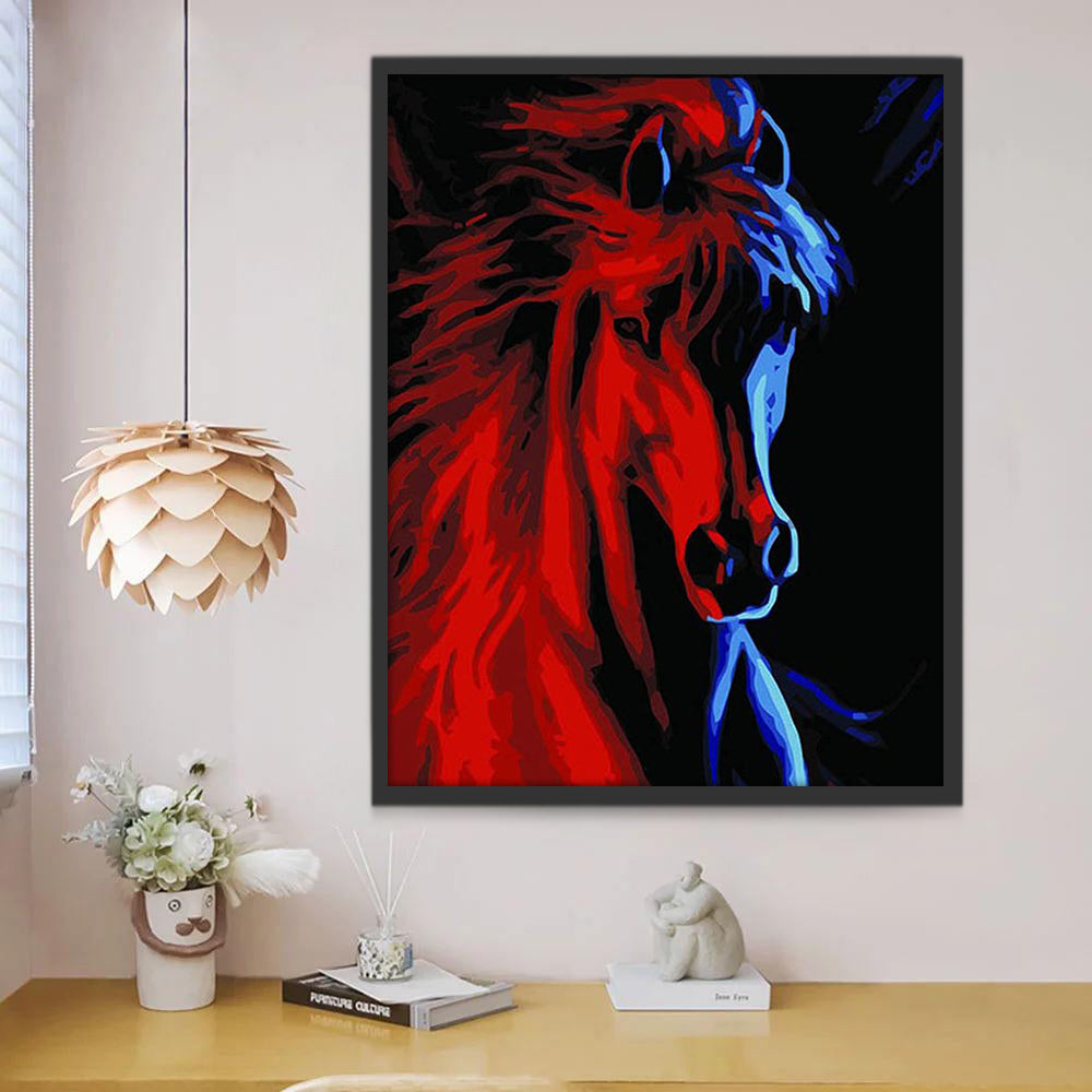 Paard en Rood Licht Schilderen op Nummers