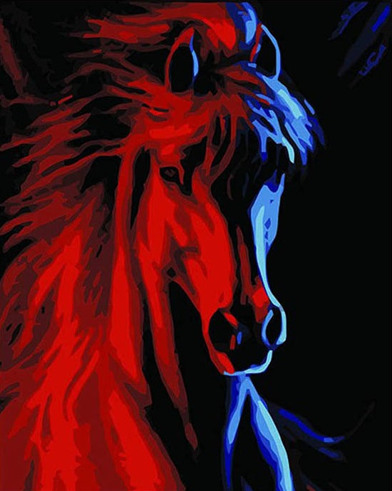 Paard en Rood Licht Schilderen op Nummers