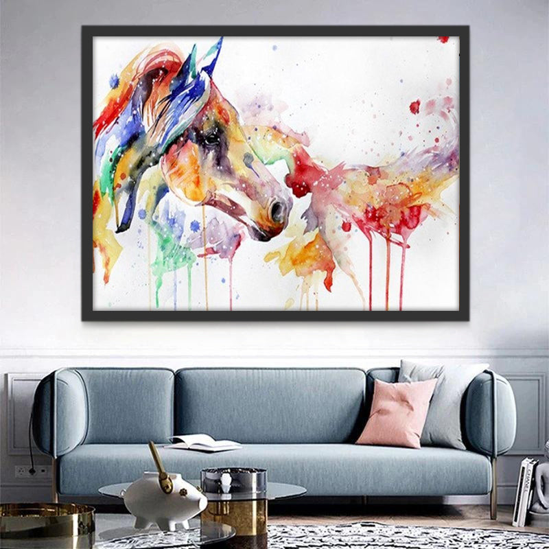 Paard in Aquarelstijl Schilderen op Nummers