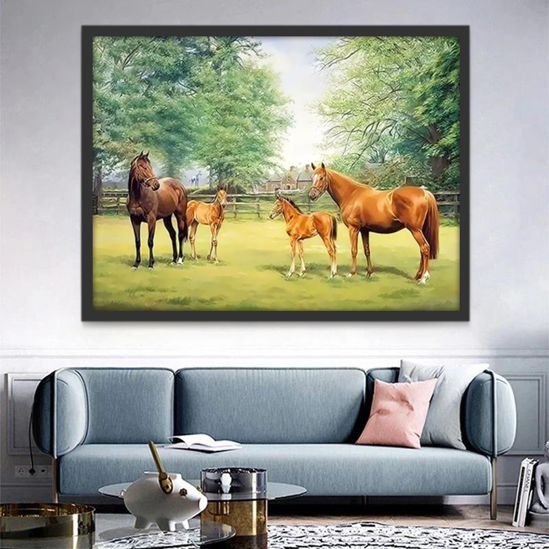 Paarden in de Wei Schilderen op Nummers