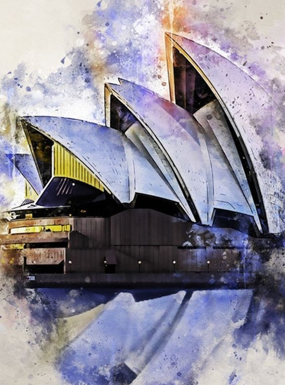 Paars Sydney Theater Schilderen op Nummers