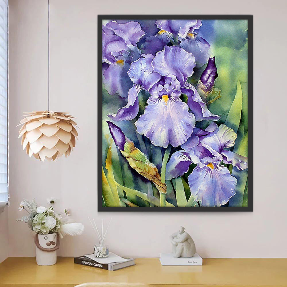 Paarse Phalaenopsis Schilderen op Nummers