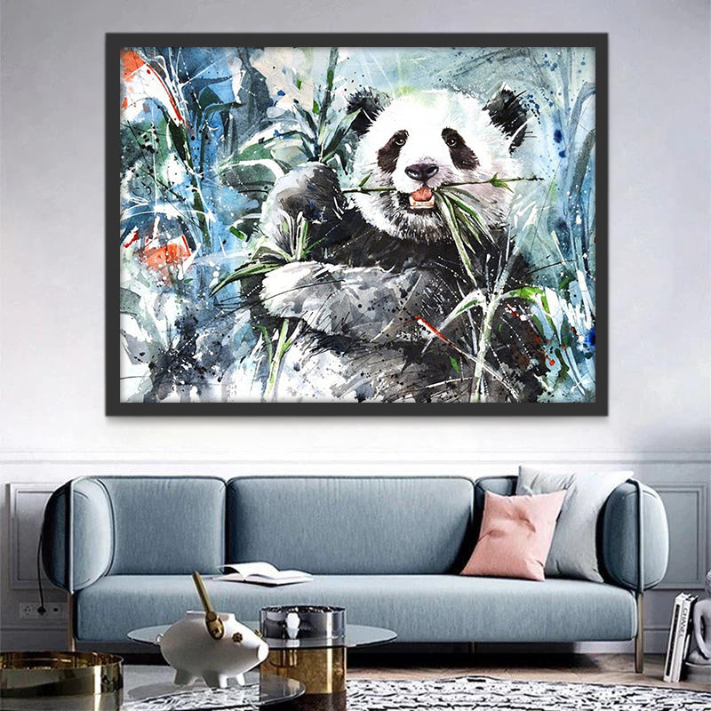 Panda Eet Bamboe Schilderen op Nummers