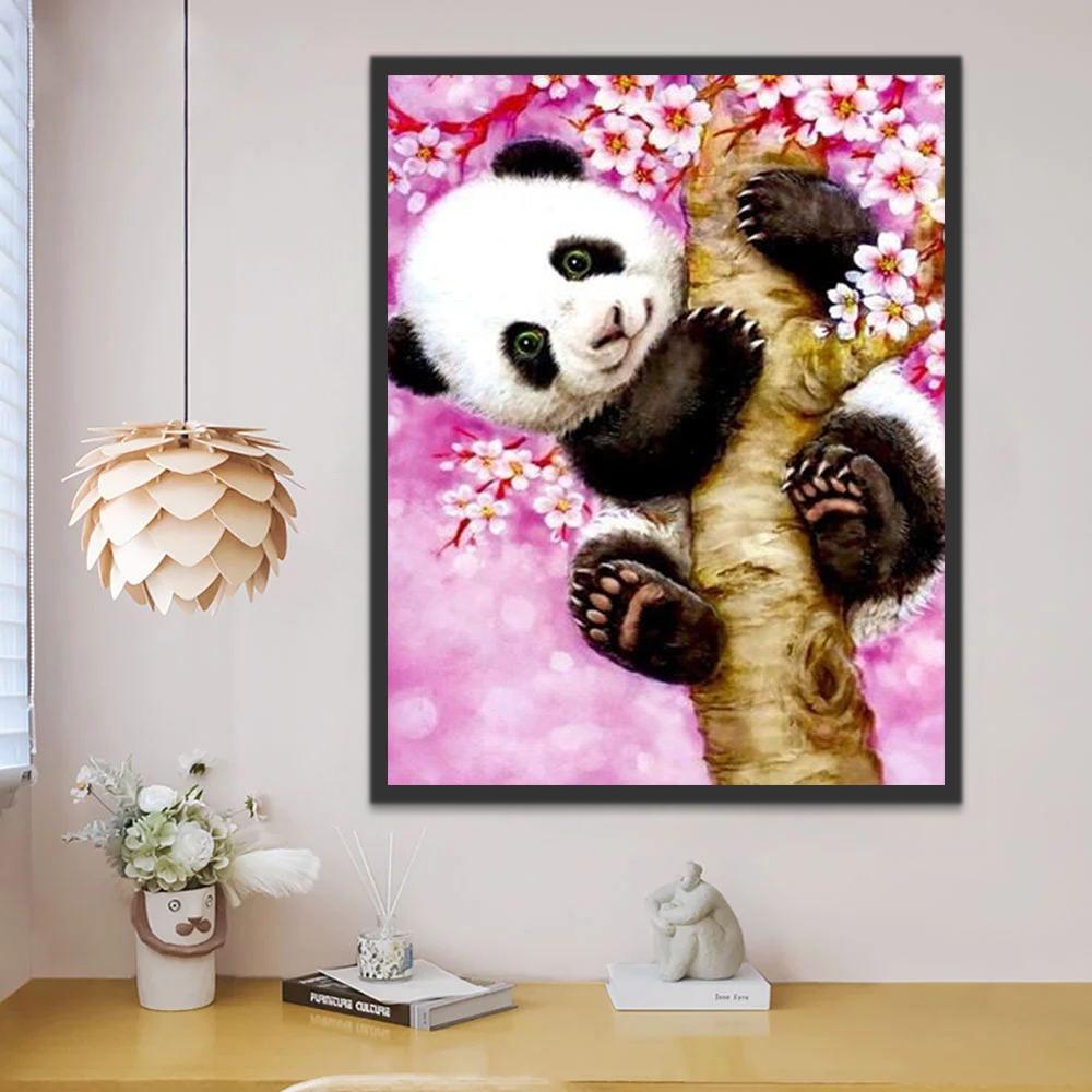 Panda in Boom Schilderen op Nummers