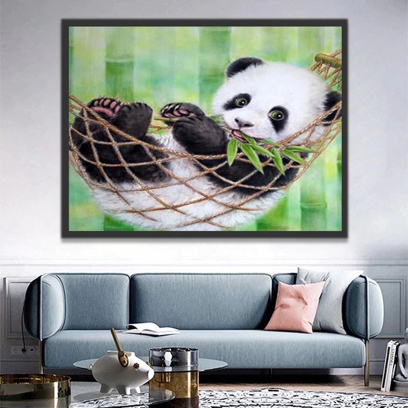 Panda in Hangmat Schilderen op Nummers