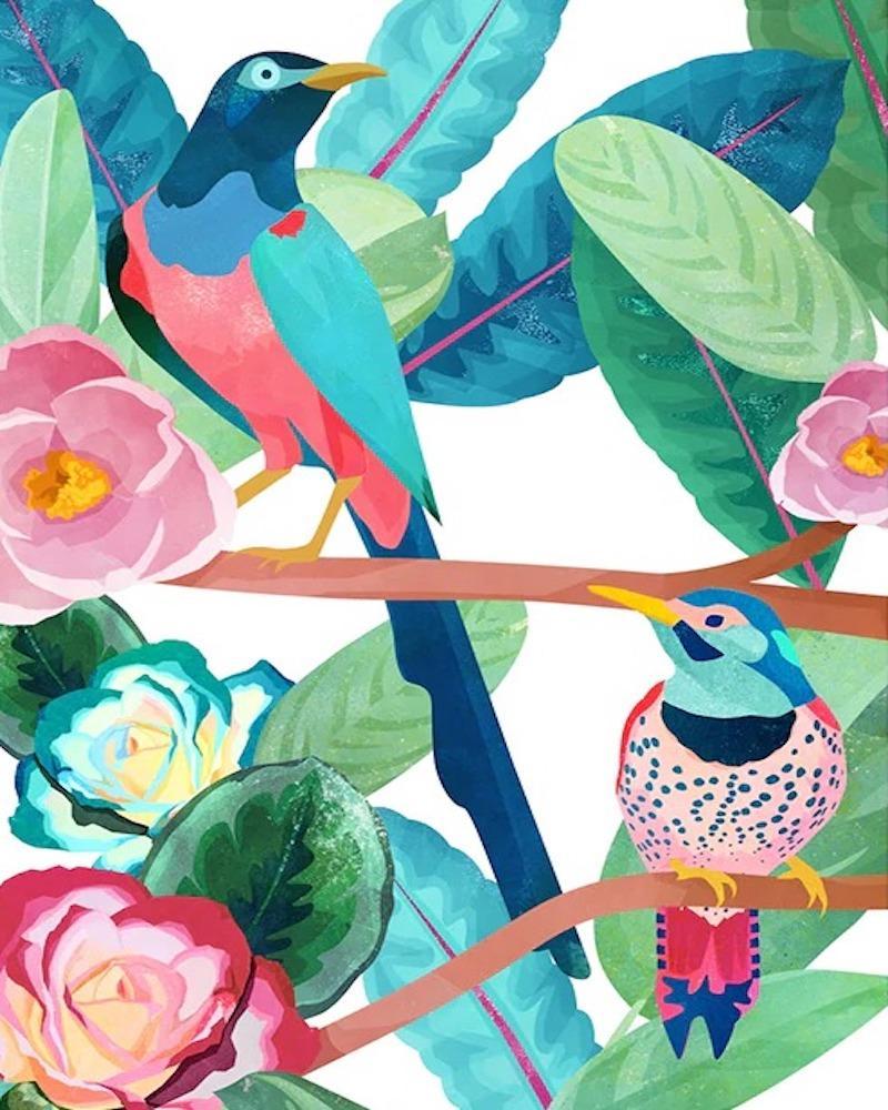 Papegaaien en Bloemen Schilderen op Nummers Kinderen