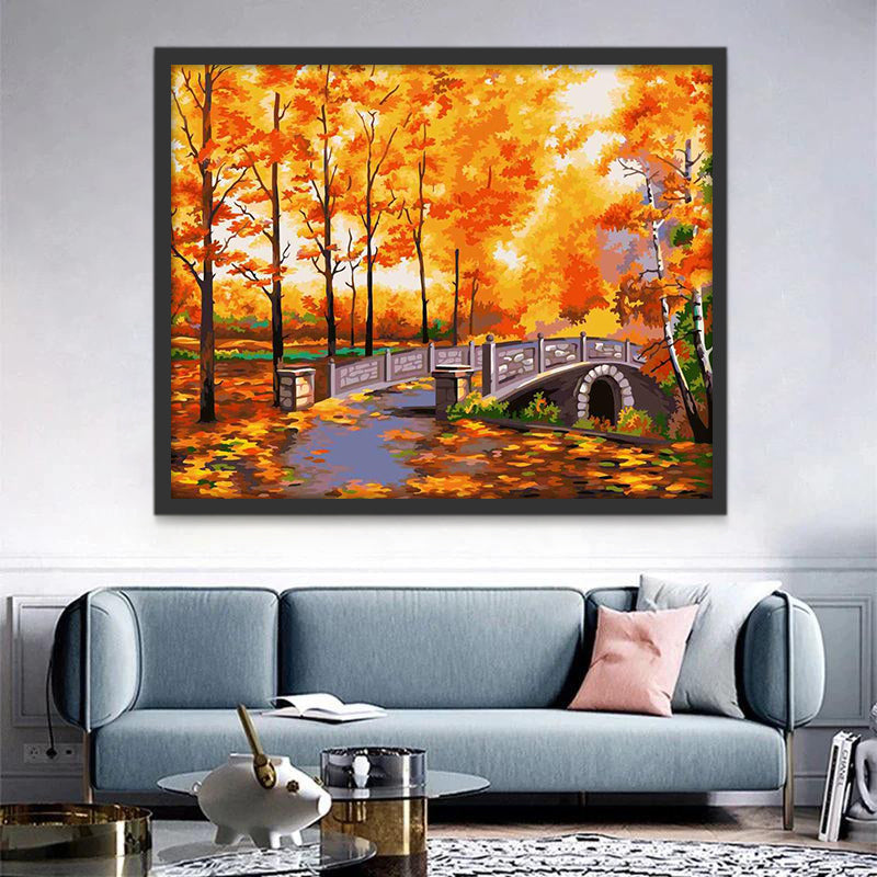 Park in de Herfst Schilderen op Nummers