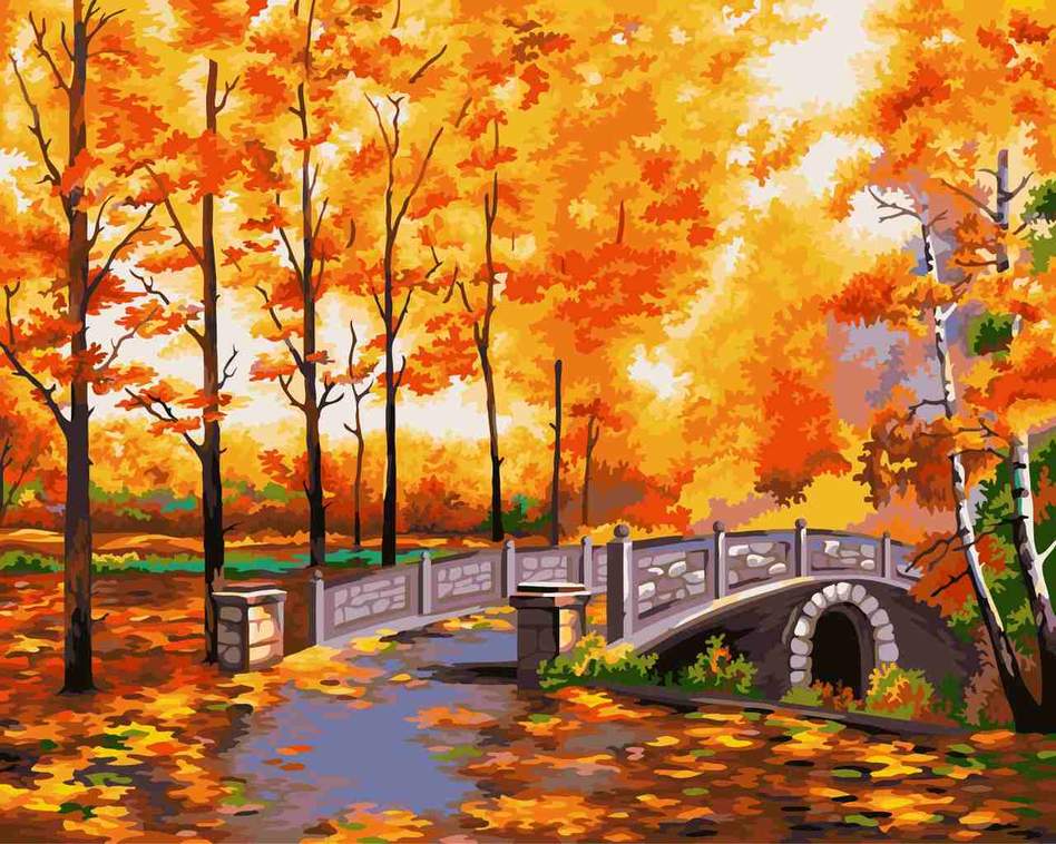 Park in de Herfst Schilderen op Nummers