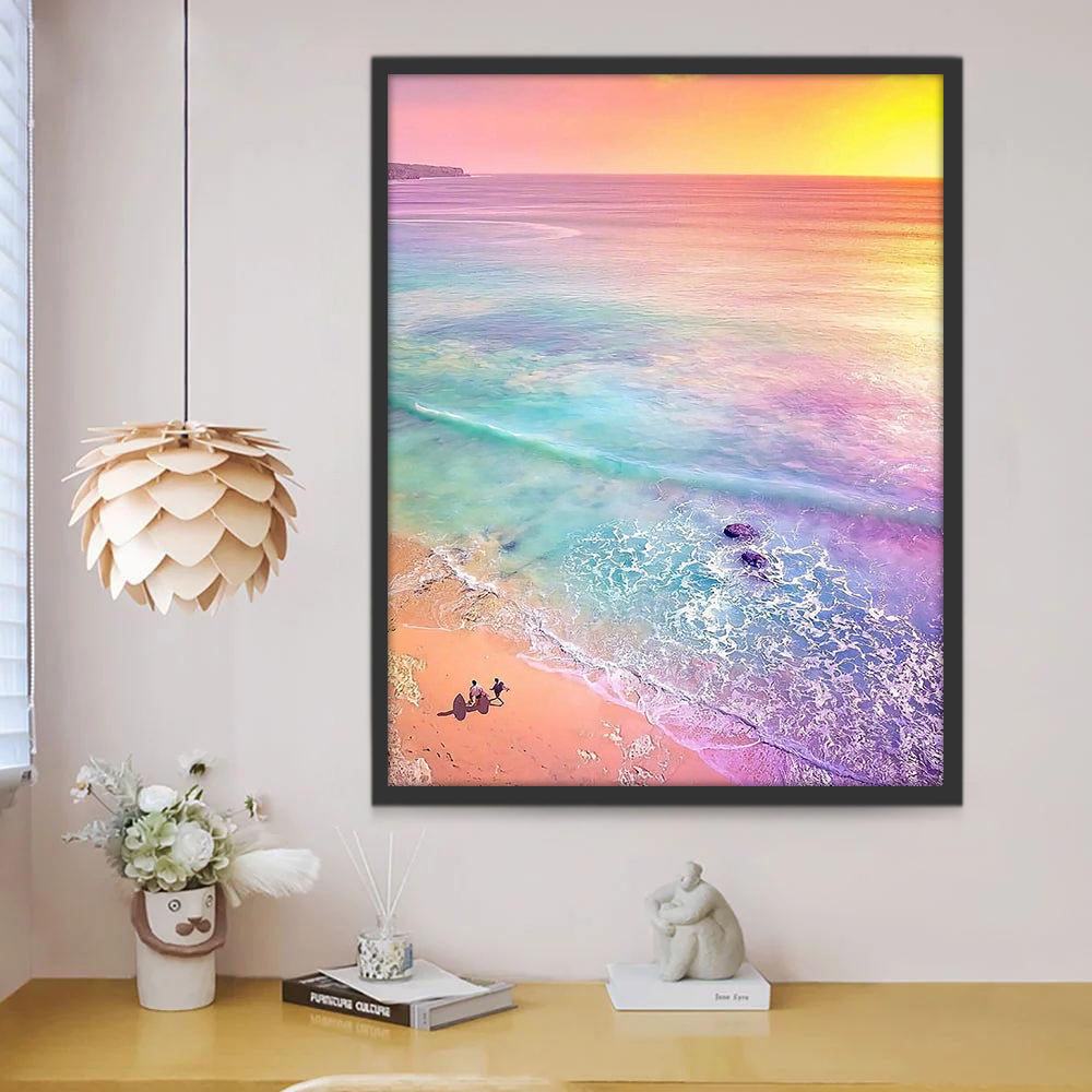 Pastelkleuren aan Zee Schilderen op Nummers