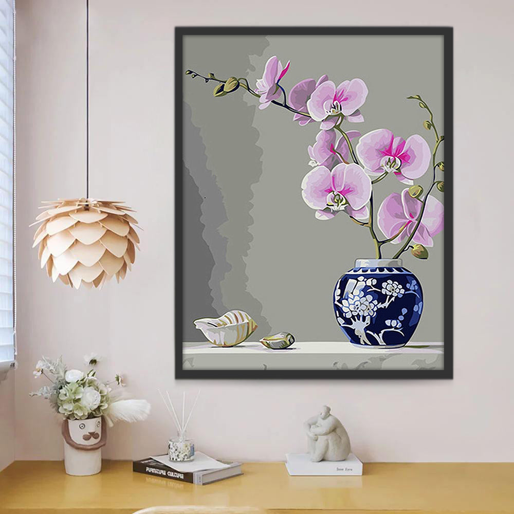 Phalaenopsis in Celadon Vaas Schilderen op Nummers