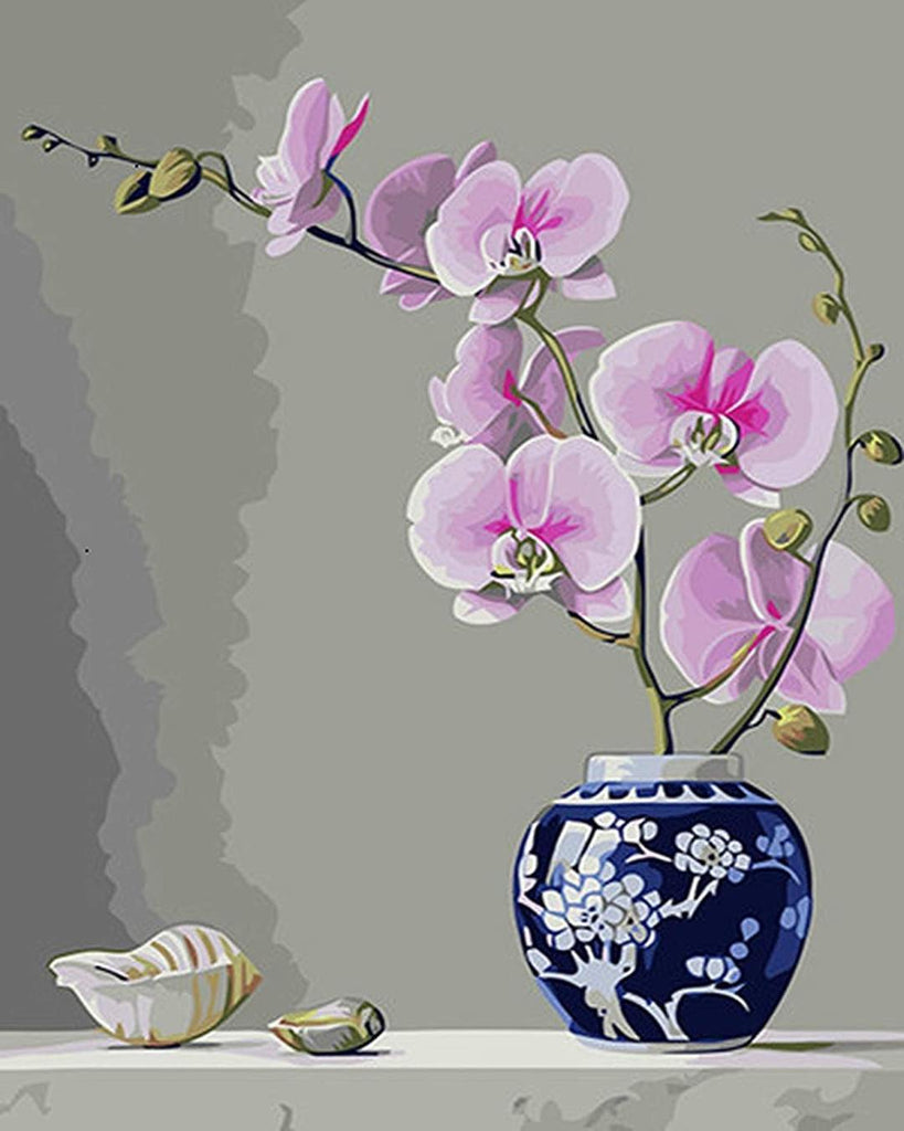 Phalaenopsis in Celadon Vaas Schilderen op Nummers