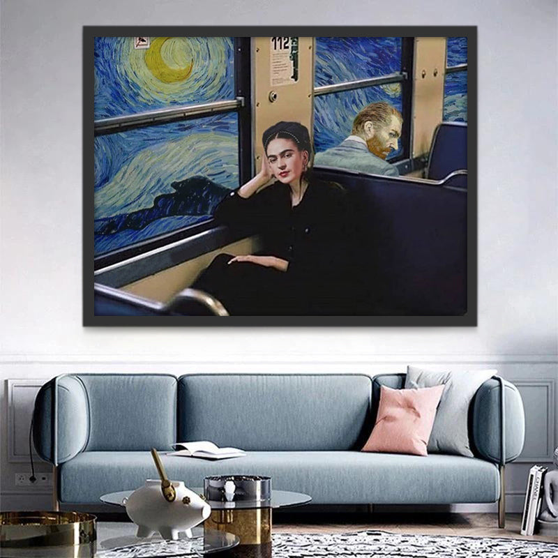 Picasso en Vrouw in het Rijtuig Schilderen op Nummers