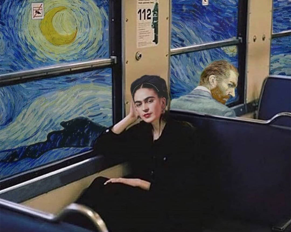 Picasso en Vrouw in het Rijtuig Schilderen op Nummers