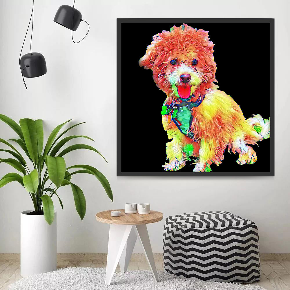 Pluizige Hond Schilderen op Nummers