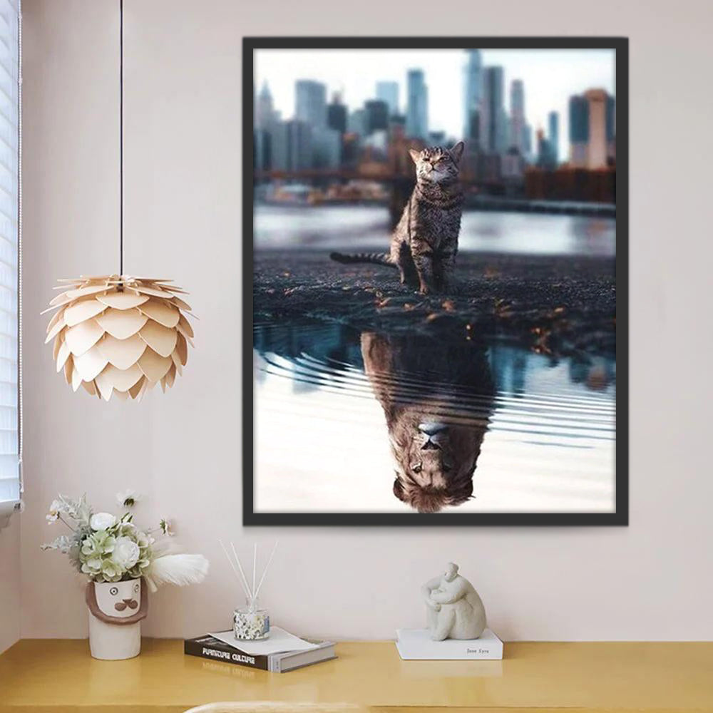 Poes en Leeuw Schilderen op Nummers