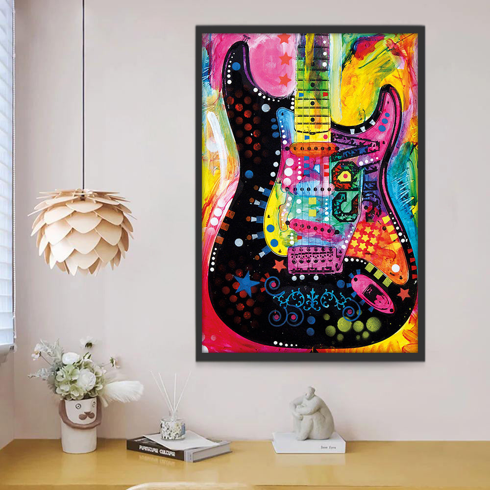 Popart Gitaar Schilderen op Nummers