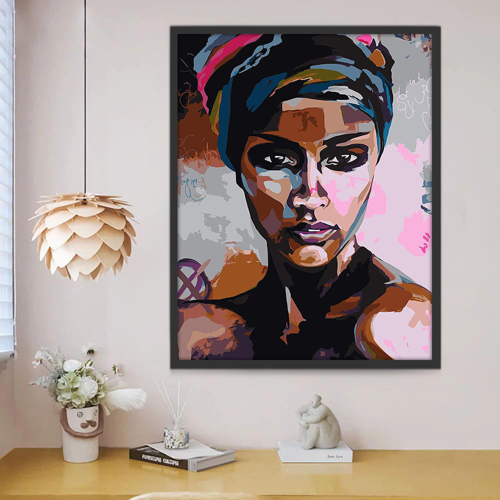 Portret van een Afrikaanse Vrouw Schilderen op Nummers