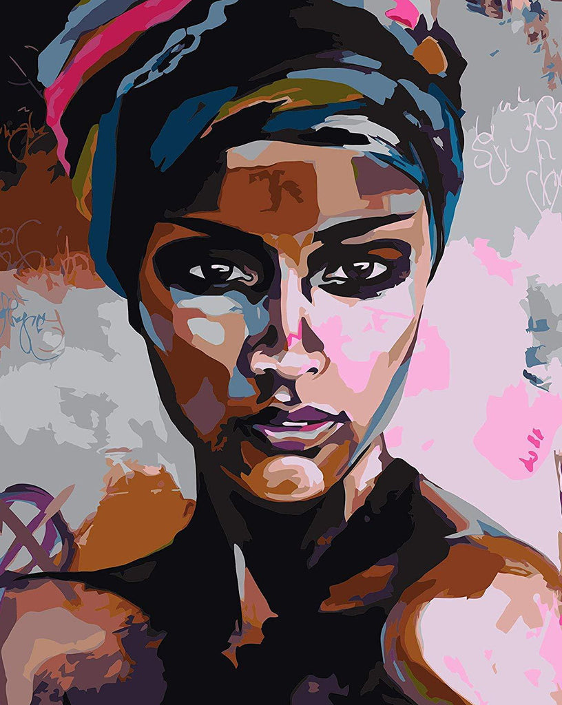 Portret van een Afrikaanse Vrouw Schilderen op Nummers