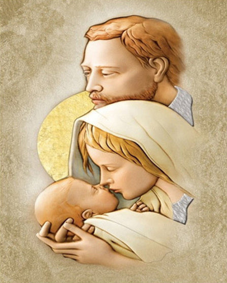 Portret van een Familie Christendom Schilderen op Nummers