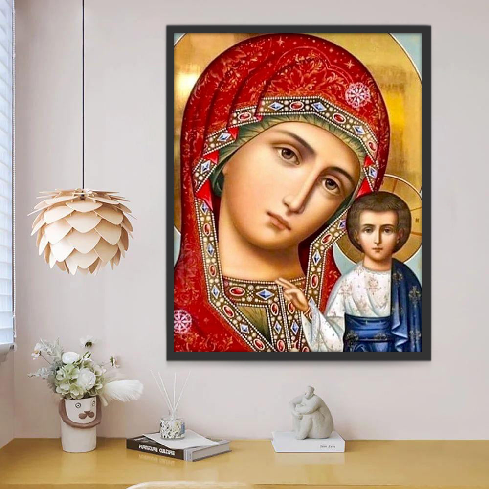 Portretten van de Maagd en het Kind Christendom Schilderen op Nummers