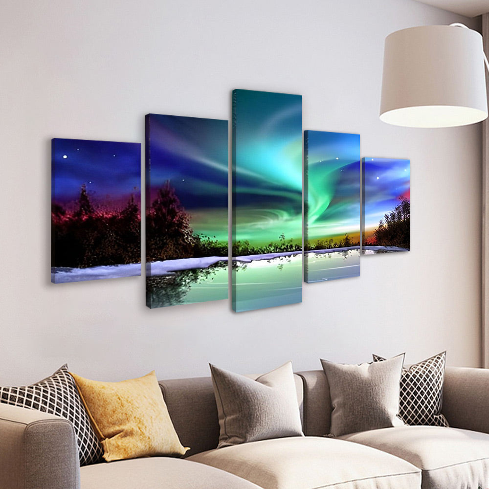 Prachtige Aurora 5 Platen Schilderen op Nummers