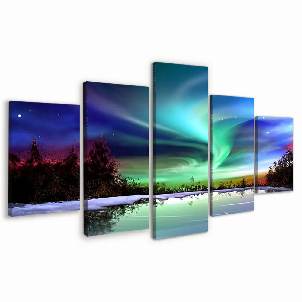 Prachtige Aurora 5 Platen Schilderen op Nummers