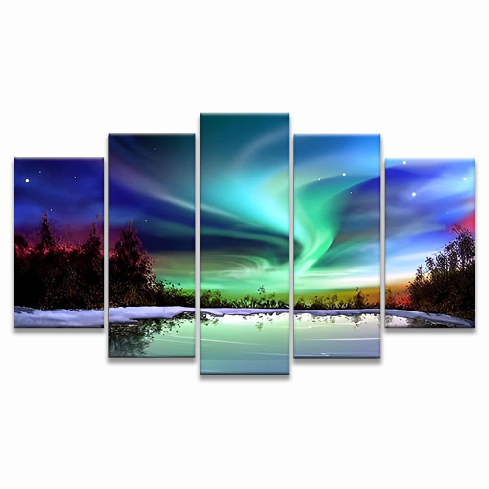 Prachtige Aurora 5 Platen Schilderen op Nummers