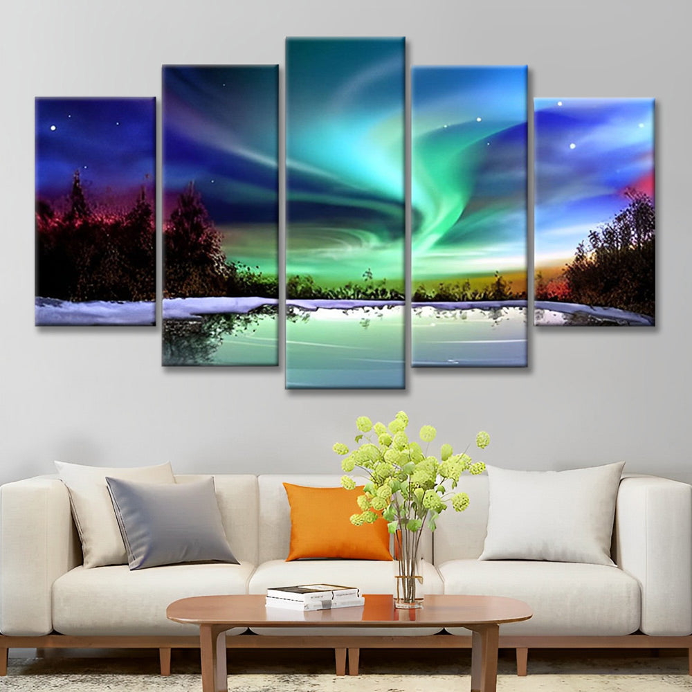Prachtige Aurora 5 Platen Schilderen op Nummers
