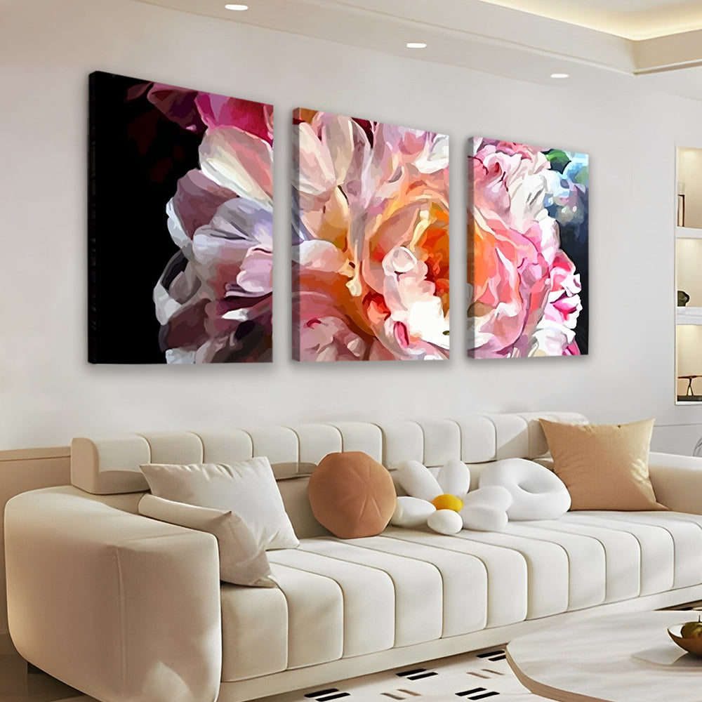Prachtige Bloemen 3 Platen Schilderen op Nummers