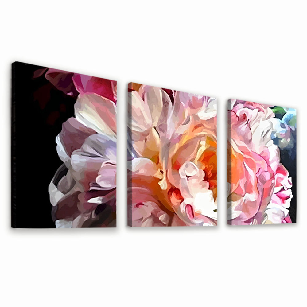 Prachtige Bloemen 3 Platen Schilderen op Nummers