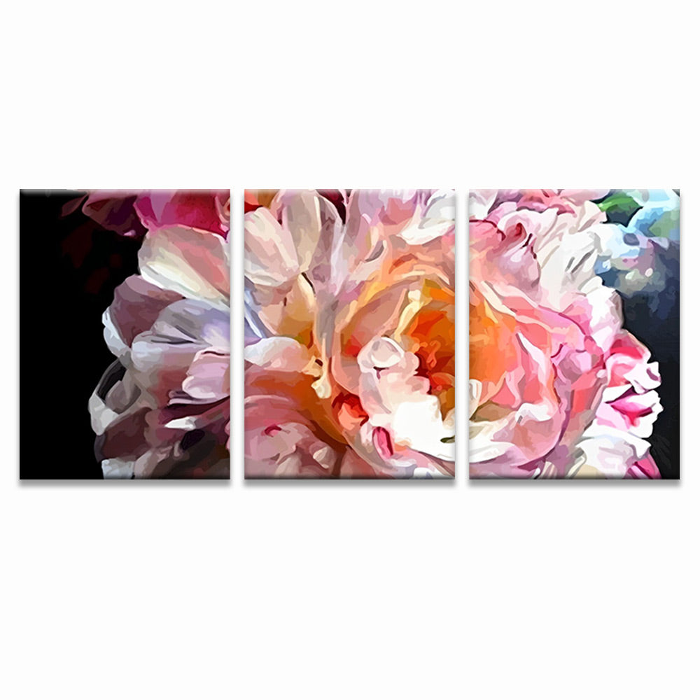 Prachtige Bloemen 3 Platen Schilderen op Nummers
