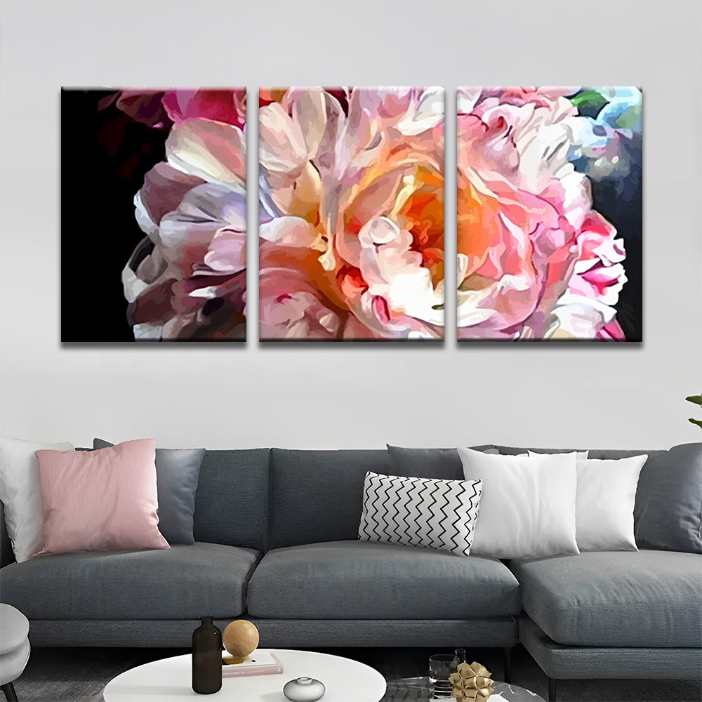 Prachtige Bloemen 3 Platen Schilderen op Nummers