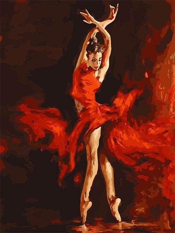 Prachtige Spitzen-danseres Schilderen op Nummers