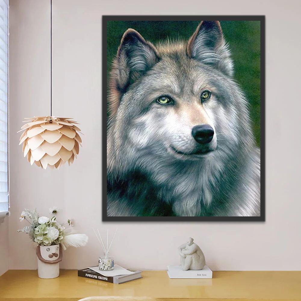 Prachtige Wolf Schilderen op Nummers