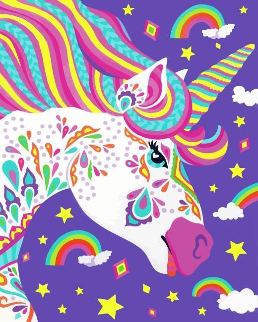 Regenboog Eenhoorn Schilderen op Nummers Kinderen