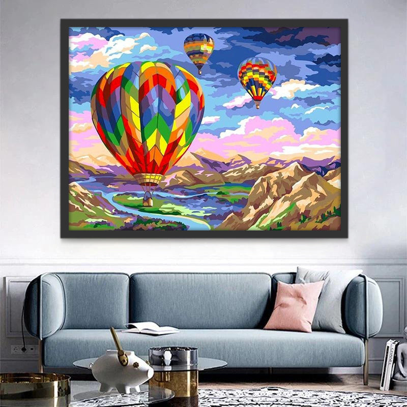 Regenboog Luchtballonnen Schilderen op Nummers